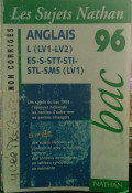 Anglais : non corrigés : bac 96
